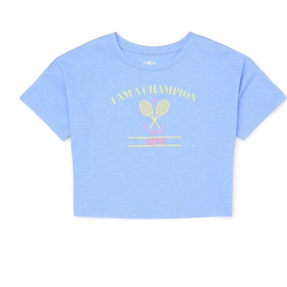 Athletic Works Other - 🔴 3/$12 Girl’s graphic crop tee! NWT!